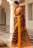 Brown brasso festival wear saree 129