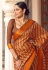 Brown brasso saree with blouse 131