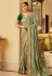 Light green silk saree with blouse 2606