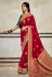 Magenta silk saree with blouse 1405