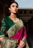 Magenta silk saree with blouse 1409