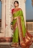 Green silk festival wear saree 1410