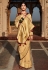 Beige silk saree with blouse 1403