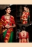 Green silk saree with blouse 1407