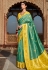 Sea green silk festival wear saree 1408