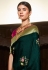 Green silk saree with blouse 1411