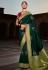 Green silk saree with blouse 1411