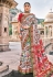 Off white silk patola print saree 5802