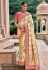 Cream silk patola print saree 5807