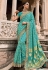 Turquoise silk patola print saree 5812