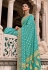 Turquoise silk patola print saree 5812