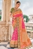 Pink silk patola print saree 5813