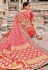 Pink silk patola print saree 5817