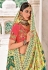 Light green silk patola print saree 5818