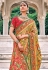 Yellow silk patola print saree 5819