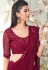 Maroon silk festival wear saree 7101