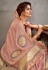 Peach silk saree with blouse 41509