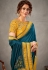 Teal silk festival wear saree 41510