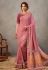 Pink tussar silk festival wear saree 41522