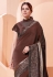 Brown lycra festival wear saree 41308