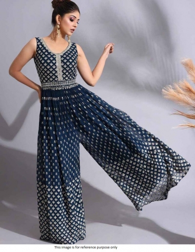 Bollywood model Navy blue jumpsuit