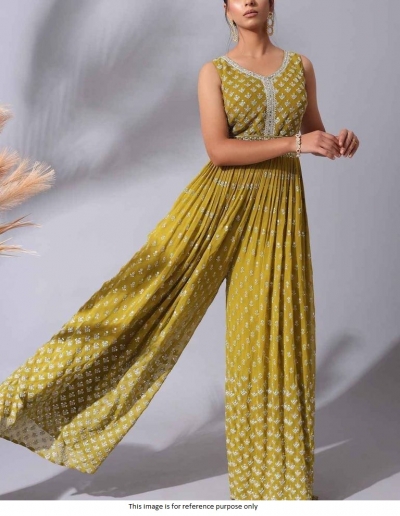 Bollywood model Mustard yellow jumpsuit