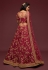 Maroon art silk embroidered lehenga choli 7802