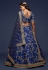 Navy blue art silk embroidered lehenga choli 7805