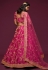 Pink art silk embroidered lehenga choli 7806