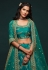 Teal art silk embroidered lehenga choli 7810