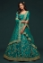 Teal art silk embroidered lehenga choli 7810