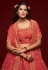 Pink art silk embroidered lehenga choli 7804