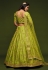 Green art silk embroidered lehenga choli 7801