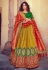 Yellow silk embroidered lehenga choli 4909