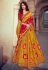 Yellow silk embroidered lehenga choli 4911