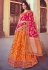 Orange silk embroidered lehenga choli 4914