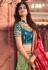 Green silk embroidered lehenga choli 987