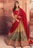 Beige silk embroidered lehenga choli 990