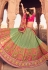 Green silk embroidered lehenga choli 993