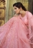 Pink net sequins work lehenga choli 7801