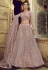 Pink net sequins work lehenga choli 7804