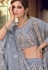 Grey net sequins work lehenga choli 7807