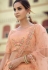 Peach net sequins work lehenga choli 7808