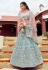 Sky blue organza gota work lehenga choli 7109