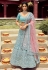 Sky blue organza gota work lehenga choli 7109