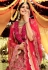 Red raw silk bridal embroidered lehenga choli 7112