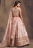 Off white organza sequins work lehenga choli 7611