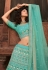 Sky blue organza party wear lehenga choli 7202