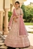 Peach crepe party wear lehenga choli 7212