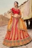 Pink silk embroidered lehenga choli 133210